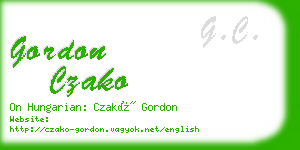 gordon czako business card